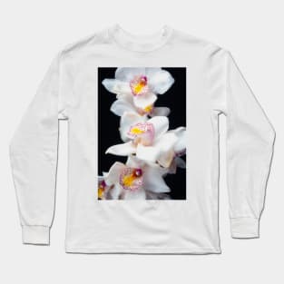 Soft Delicate White Orchids Long Sleeve T-Shirt